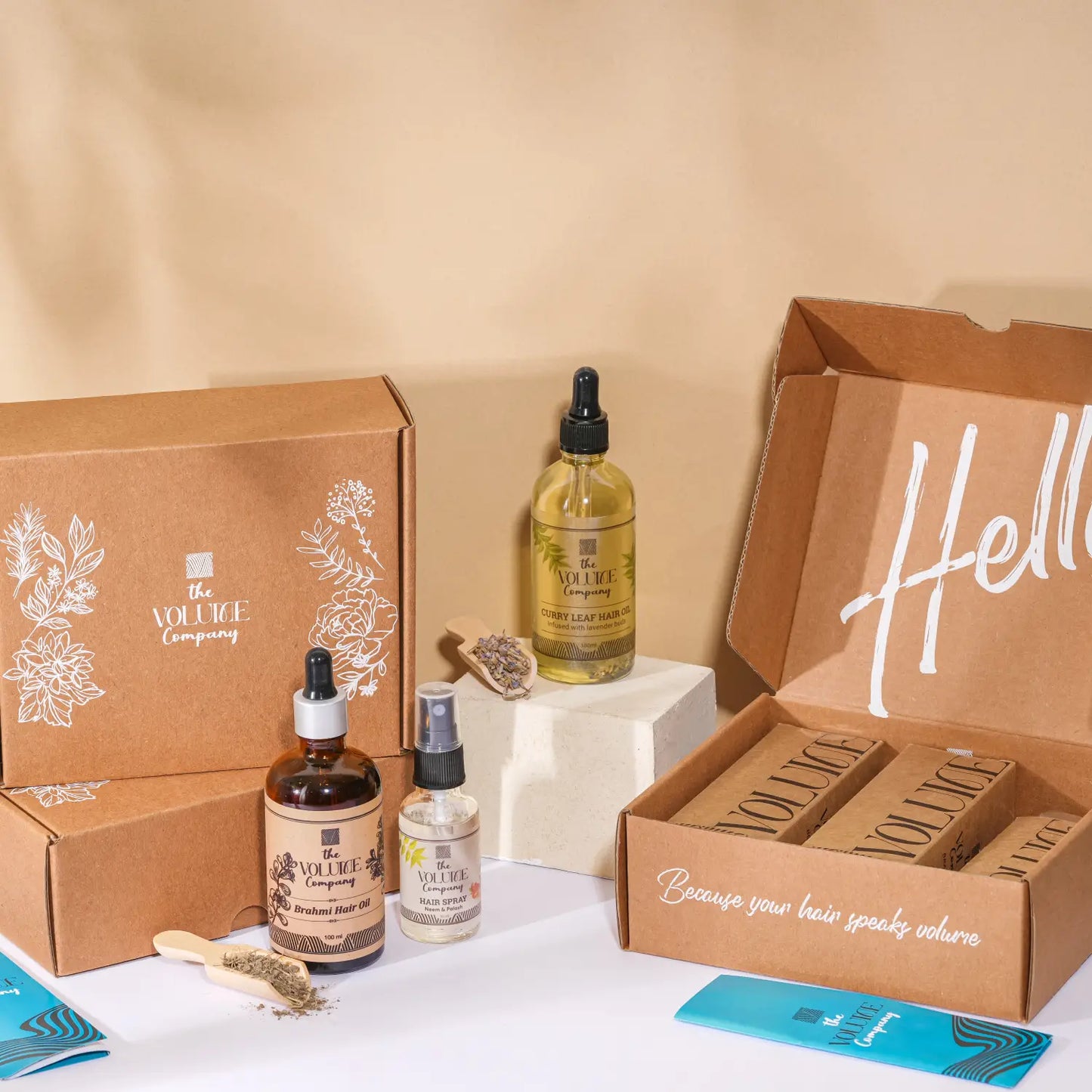 Combo of 3 Products: Curry Leaf Hair Oil + Brahmi Hair Oil + Neem & Palash Hair Spray