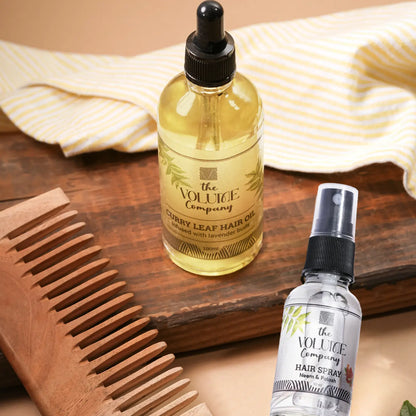 Combo of 2 Products: Curry Leaf Hair Oil + Neem & Palash Hair Spray