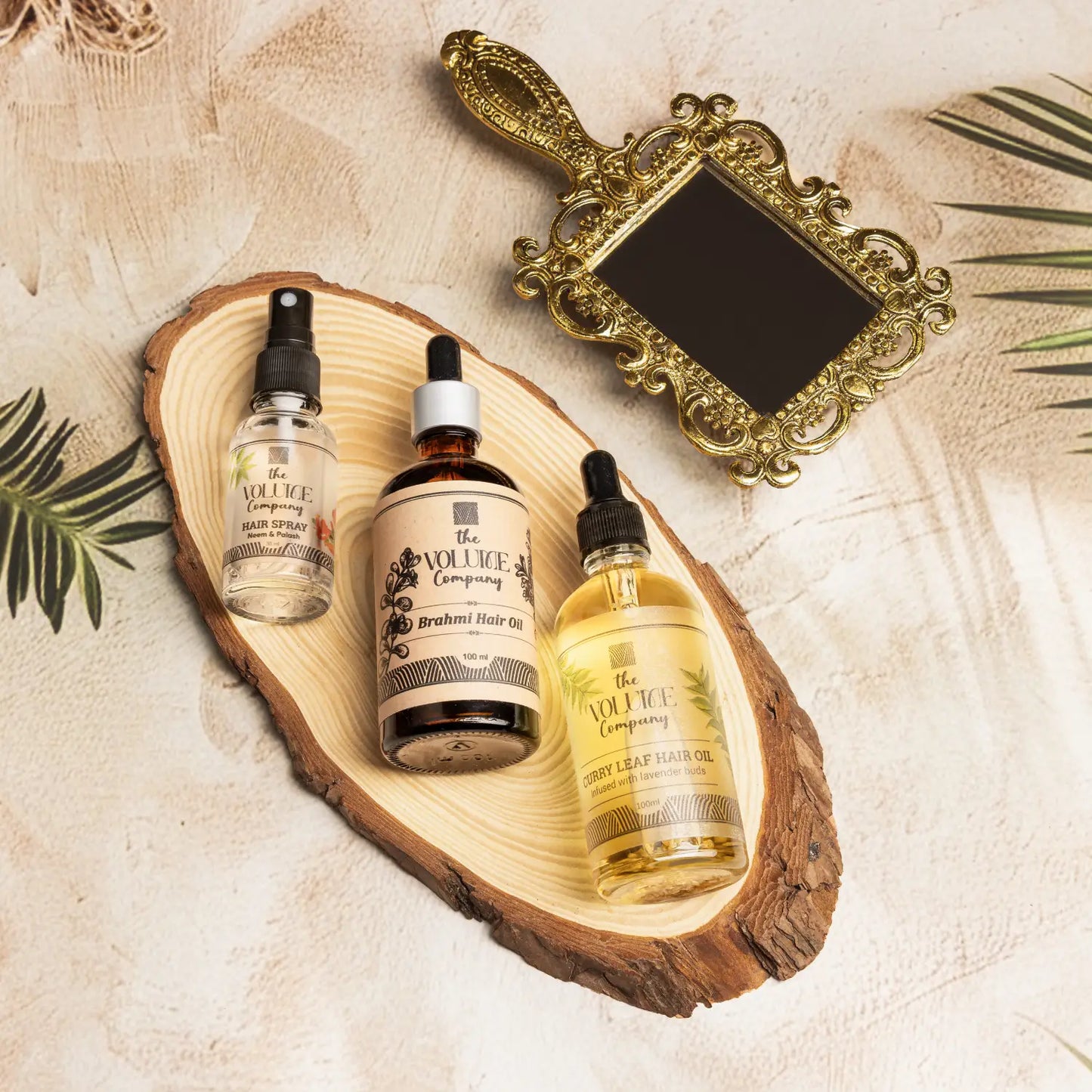 Combo of 3 Products: Curry Leaf Hair Oil + Brahmi Hair Oil + Neem & Palash  Hair Spray