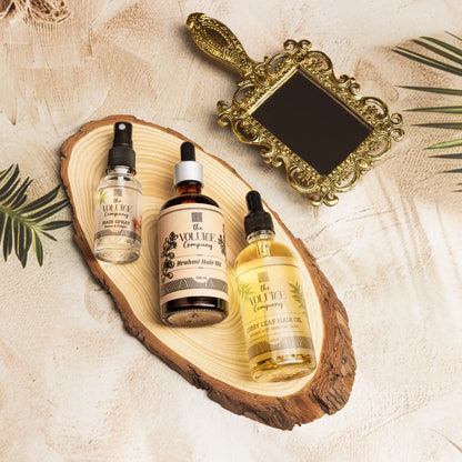 Combo of 3 Products: Curry Leaf Hair Oil + Brahmi Hair Oil + Neem & Palash  Hair Spray