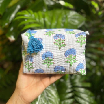 Handcrafted Jaipuri-Print Quilted Pouch